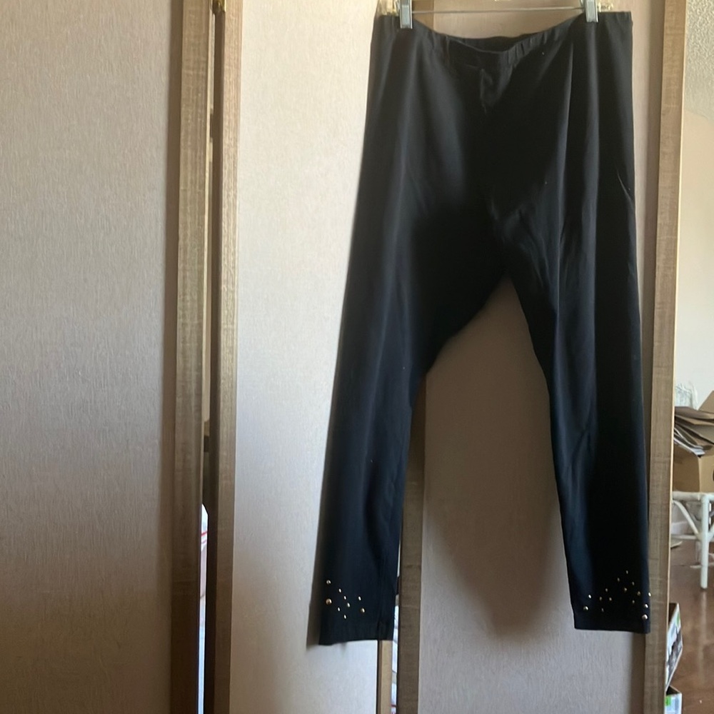 FINAL MARKDOWN Style and company Black Studded Leggings 2x